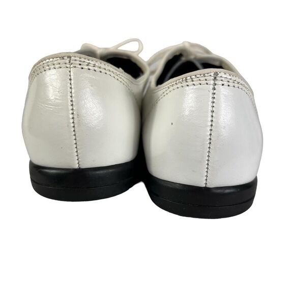 Leather Tic-Tac-Toes Cathy Nappa Oxford Dancing Shoes White Black 9.5 Narrow - Picture 4 of 8